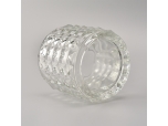 New Design Embossed Glass Candle Holder