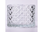 New product 504ml scaly effect glass candle jar in bulk