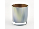新设计的内喷金色玻璃蜡烛罐用于家居装饰