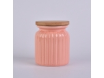 Orange pumpkin ceramic candle container