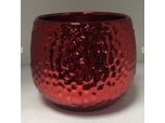 Red round ball shape candle containers ceramic