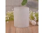 Sandblasted Glass Candle Holders