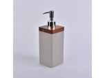Square cement emulsion bottle with wooden decoration