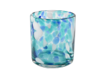 Sunny Glassware  blue white fleck 500ml empty candle jars for candle making