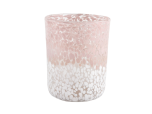 美阳玻璃制品彩色混合斑点圆柱玻璃容器豪华蜡烛罐批发