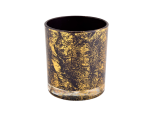 Sunny Glassware golden printing dust with black glass candle jars in bulk wholesale