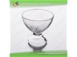 Transparent glass ice cream cup