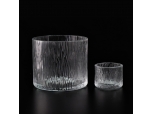 Tree pattern wholesale clear candle jar glass containers