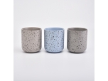 Unique Ceramic Candle Vessels With Black Dot Glazed
