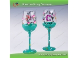 Unique Design Hot Hand Painted Wine Glass