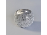 Unique design silver ball-shape glass candle vessels