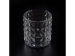 Whitel clear glass candle holders with logo customized