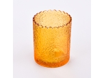 Wholesale 7oz embossed glass candle holder