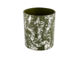 Wholesale Custom Unique gold green Glass Empty Glass Candle Jar