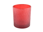 批发豪华自定义空的红色玻璃蜡烛罐