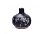 Wholesale black bottle body cotton pattern 360ml ceramic aromatherapy bottles