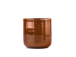 Wholesale brown thin glitter glass candle jars in bulk candle holders