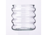 Wholesale cyclic shape 325ml glass candle holder wholesale