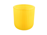 Jarca de vidrio de vela de fondo amarillo de alto nivel de alto nivel al por mayor