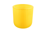 Wholesale high level yellow round bottom candle glass jar