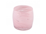 Wholesale pink gradated striped glass candle jars candle holder decoration