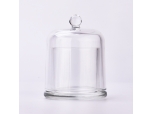 批发流行定制的6oz玻璃烛台与玻璃罩