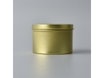 Tarro de vela color metal dorado con tapa