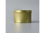 Wholesale round gold tin case candle containers