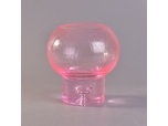 Candelero de cristal rosado único al por mayor