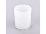 Wholesale unique white color 250ml glass candle holder