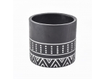 Cilindro de vela de hormigón de cilindro negro