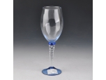 Blue solid spiral pattern goblet