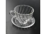 coffee glass cup and saucer set