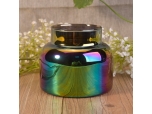 colorful plating glass candle pot
