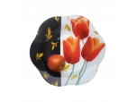 花朵造型贴花纸装饰水果盘，糖果盘