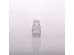 glass candle jar with cross grain