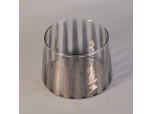 glass containers for candles with silver color