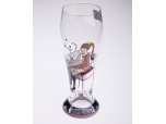 hand painted pilsner glass