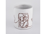 home decoration custom logo wedding decor ceramic candle jar