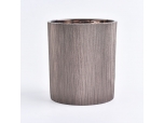 luxury glass candle jar with leather sleeve