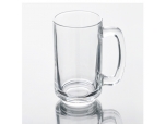 machine press clear beer mug