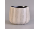 pearl glazed ceramic candle container