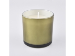 small glass candle holder with spray colors