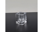 Square & transparent glass tea light