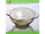 喷色圆形280ml透明玻璃碗