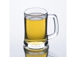 transparent glass beer stein