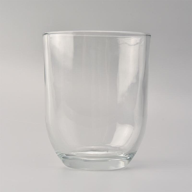 25 oz round bottom hurricane glass candle holder