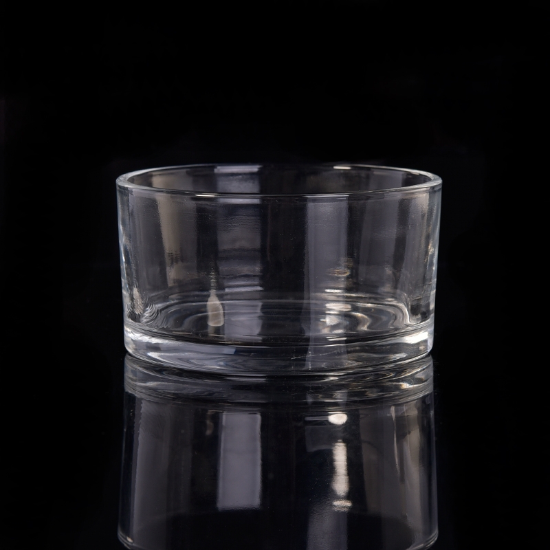Large capacity circle glass candle holder