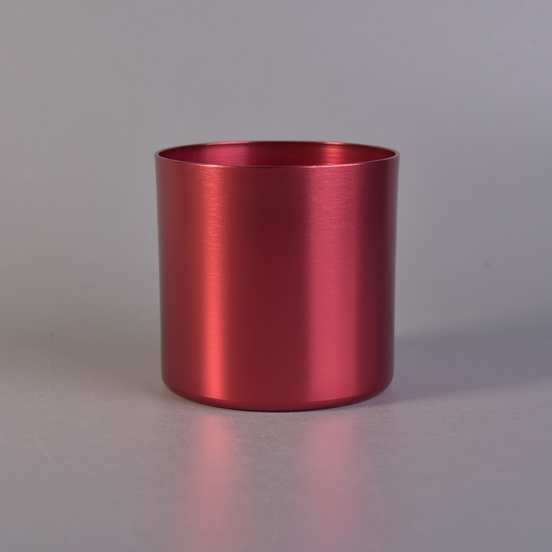 Pillar chrome tin decorative mental candle holder