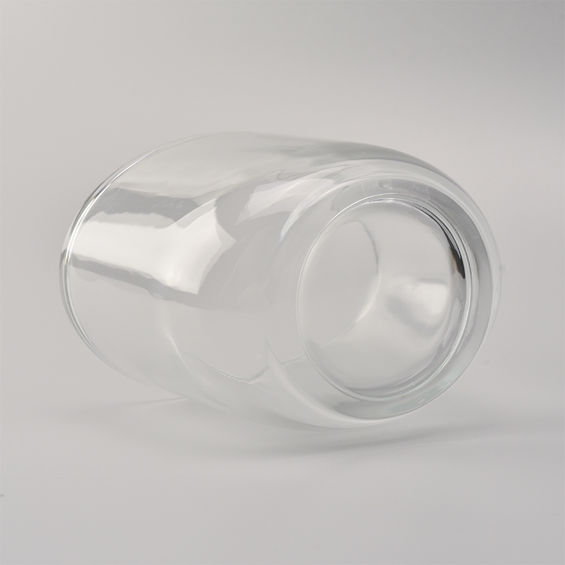 Round bottom glass candle holder